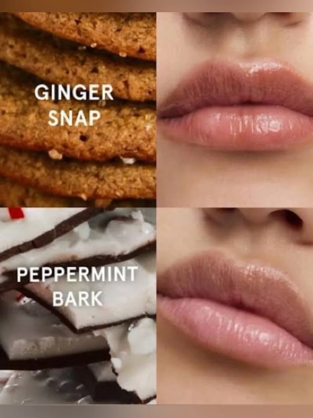 Glossier Sugar + Spice Balm Dotcom Duo featuring Peppermint Bark and Ginger Snap